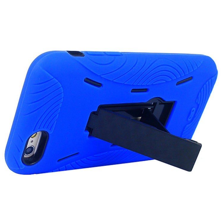 Detachable Shockproof Silicone + Plastic Hard Case with Holder for iPhone 6 & 6S