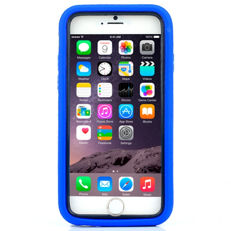 Detachable Shockproof Silicone + Plastic Hard Case with Holder for iPhone 6 & 6S