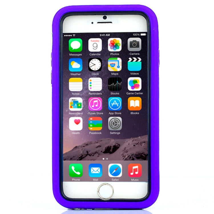 Detachable Shockproof Silicone + Plastic Hard Case with Holder for iPhone 6 & 6S