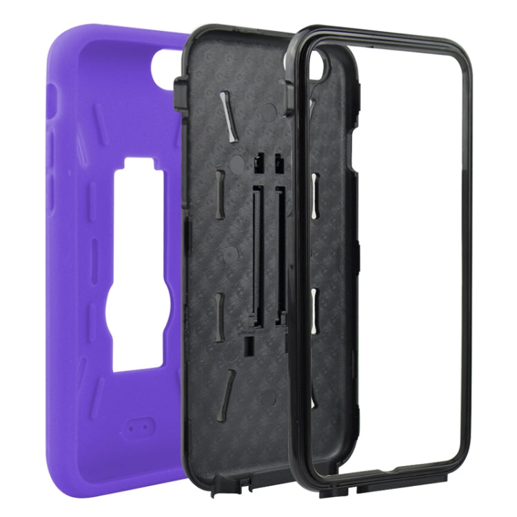 Detachable Shockproof Silicone + Plastic Hard Case with Holder for iPhone 6 & 6S