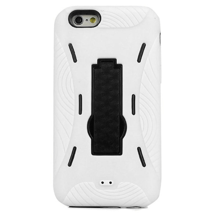 Detachable Shockproof Silicone + Plastic Hard Case with Holder for iPhone 6 & 6S