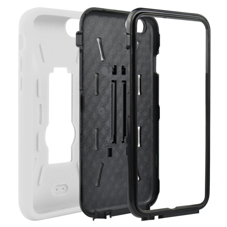 Detachable Shockproof Silicone + Plastic Hard Case with Holder for iPhone 6 & 6S