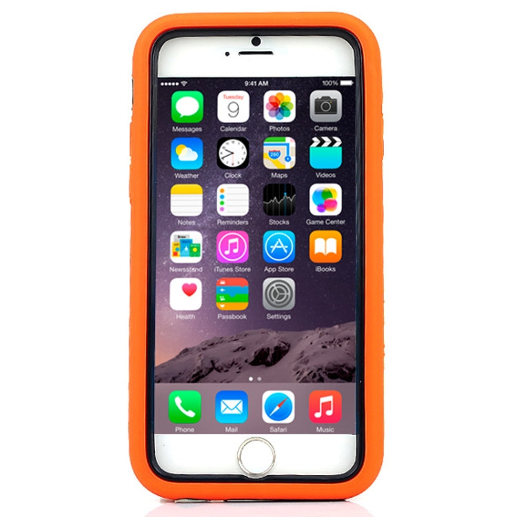 Detachable Shockproof Silicone + Plastic Hard Case with Holder for iPhone 6 & 6S
