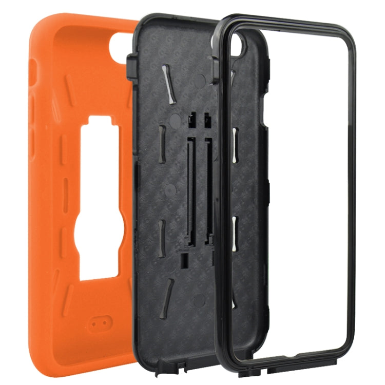 Detachable Shockproof Silicone + Plastic Hard Case with Holder for iPhone 6 & 6S
