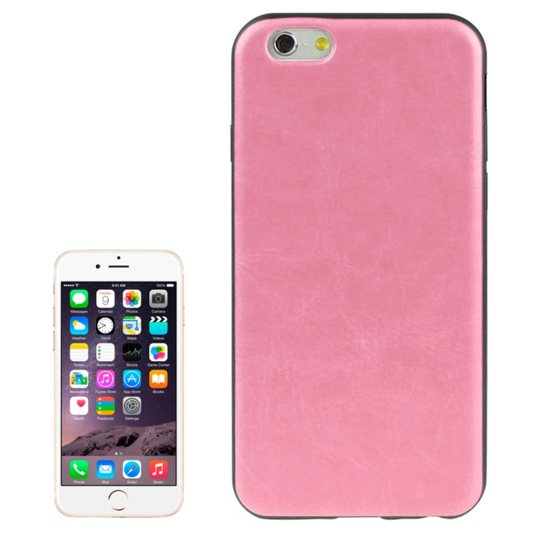Crazy Horse Texture Leather Skinning Silicone Case for iPhone 6