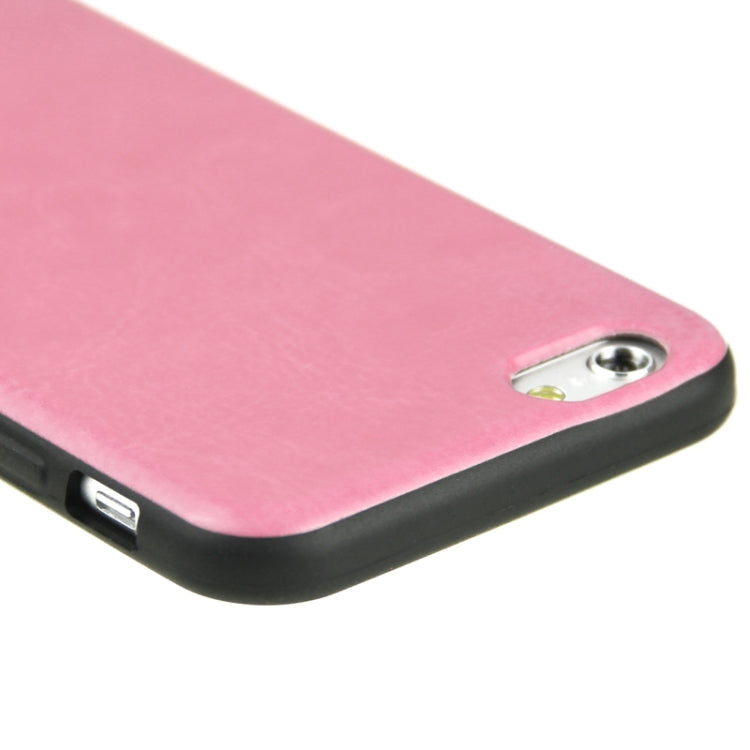 Crazy Horse Texture Leather Skinning Silicone Case for iPhone 6