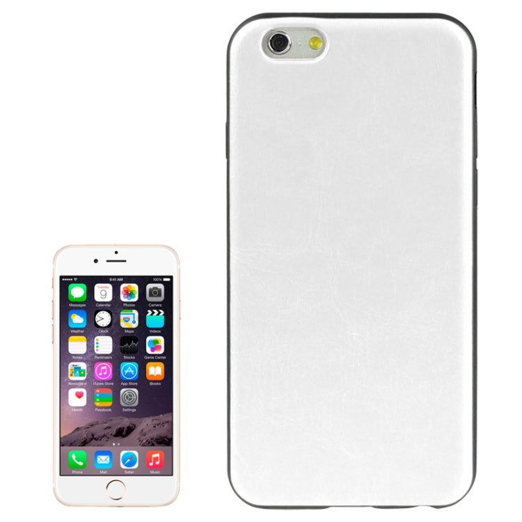 Crazy Horse Texture Leather Skinning Silicone Case for iPhone 6
