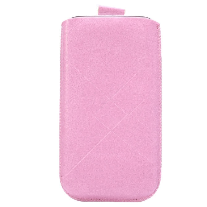 Shiny Coating Sheepskin Vertical Style Soft Leather Case Pocket Pouch Sleeve Bag for iPhone 6(Pink)