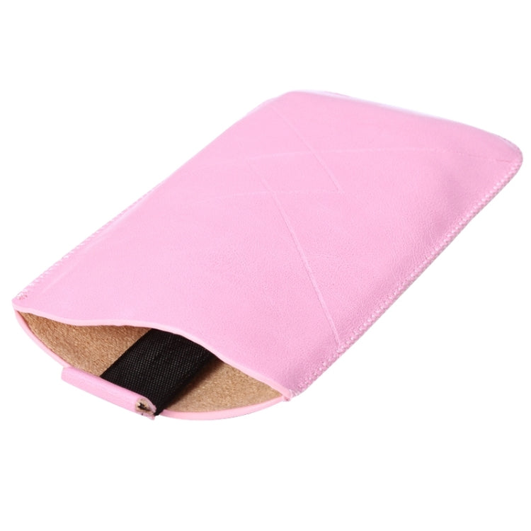 Shiny Coating Sheepskin Vertical Style Soft Leather Case Pocket Pouch Sleeve Bag for iPhone 6(Pink)