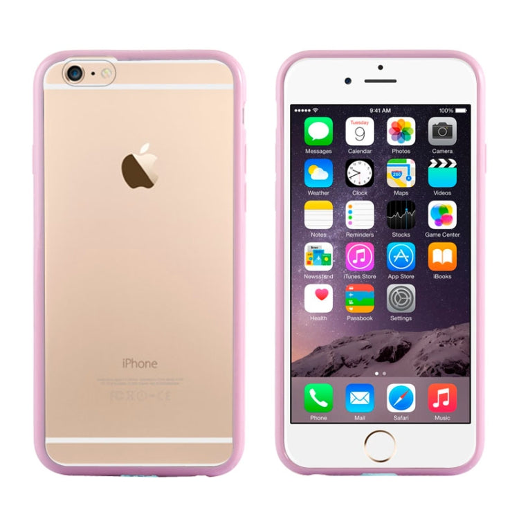 TPU Bumper Frame + Matte Clear Plastic Back Case for iPhone 6 & 6S