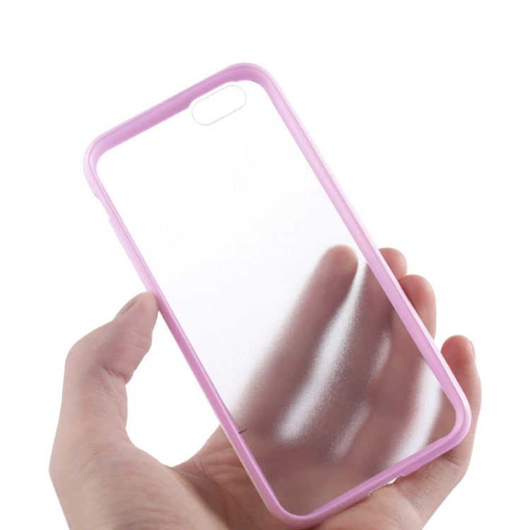 TPU Bumper Frame + Matte Clear Plastic Back Case for iPhone 6 & 6S