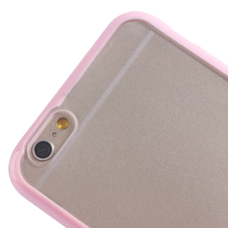 TPU Bumper Frame + Matte Clear Plastic Back Case for iPhone 6 & 6S
