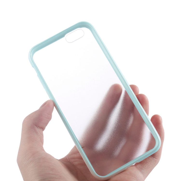 TPU Bumper Frame + Matte Clear Plastic Back Case for iPhone 6 & 6S