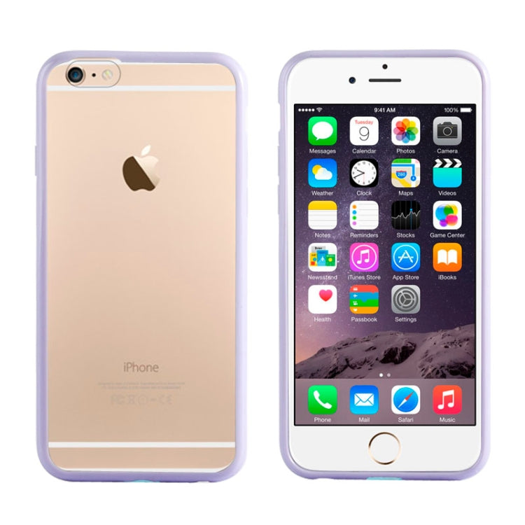 TPU Bumper Frame + Matte Clear Plastic Back Case for iPhone 6 & 6S
