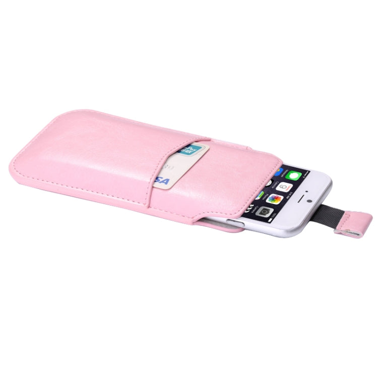 Crazy Horse Texture Leather Case Pocket Pouch Sleeve Bag with Pull Up Tab & Card Slot for iPhone 6, Galaxy S4 / i9500
