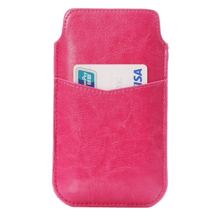 Crazy Horse Texture Leather Case Pocket Pouch Sleeve Bag with Pull Up Tab & Card Slot for iPhone 6, Galaxy S4 / i9500