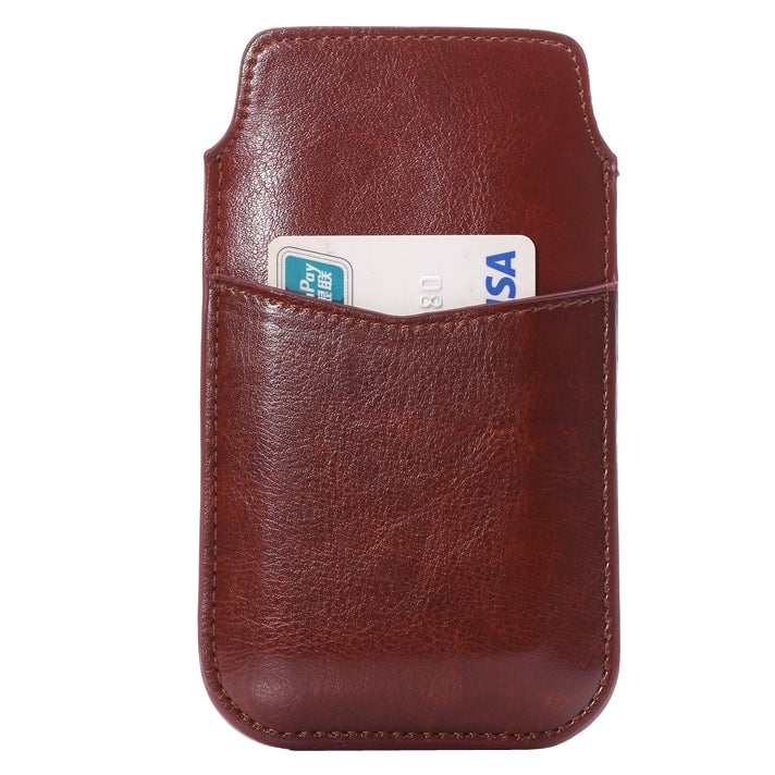 Crazy Horse Texture Leather Case Pocket Pouch Sleeve Bag with Pull Up Tab & Card Slot for iPhone 6, Galaxy S4 / i9500