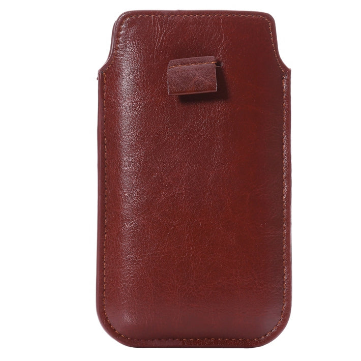 Crazy Horse Texture Leather Case Pocket Pouch Sleeve Bag with Pull Up Tab & Card Slot for iPhone 6, Galaxy S4 / i9500