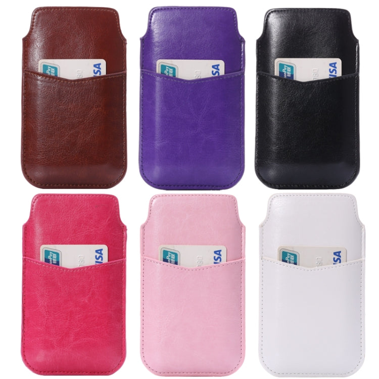 Crazy Horse Texture Leather Case Pocket Pouch Sleeve Bag with Pull Up Tab & Card Slot for iPhone 6, Galaxy S4 / i9500