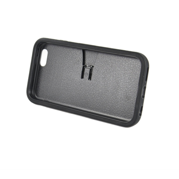 Stripe Pattern Silicone + Plastic Protective Case with Holder for iPhone 6 & 6S