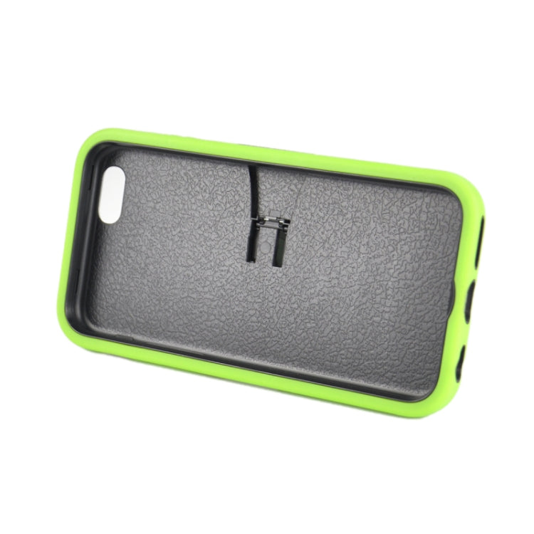 Stripe Pattern Silicone + Plastic Protective Case with Holder for iPhone 6 & 6S