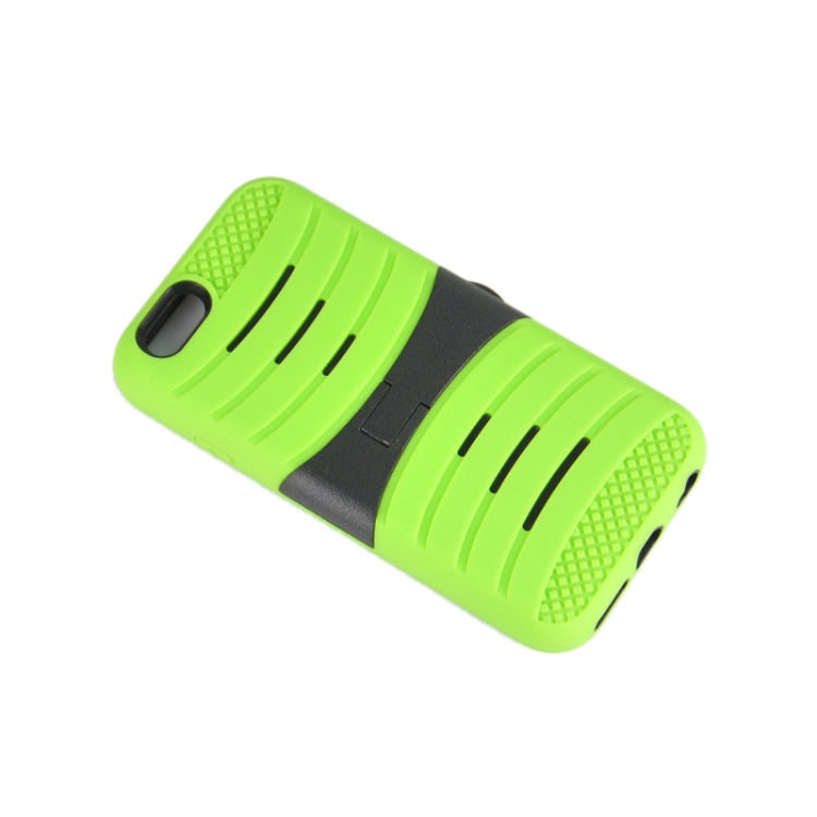 Stripe Pattern Silicone + Plastic Protective Case with Holder for iPhone 6 & 6S