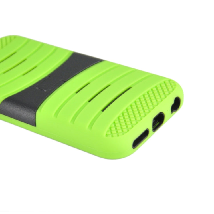 Stripe Pattern Silicone + Plastic Protective Case with Holder for iPhone 6 & 6S