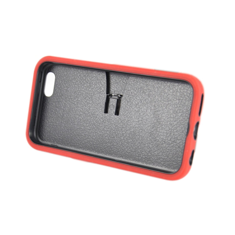 Stripe Pattern Silicone + Plastic Protective Case with Holder for iPhone 6 & 6S