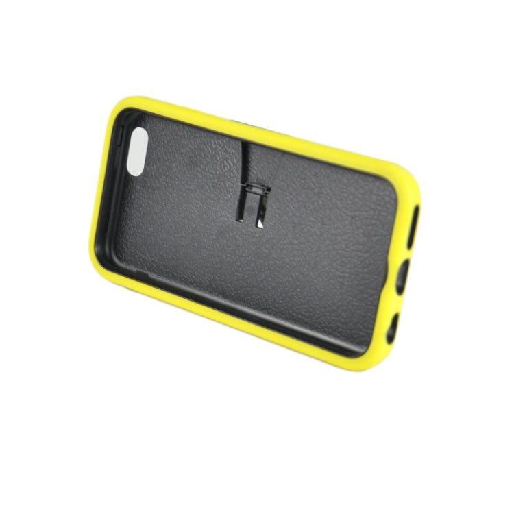 Stripe Pattern Silicone + Plastic Protective Case with Holder for iPhone 6 & 6S