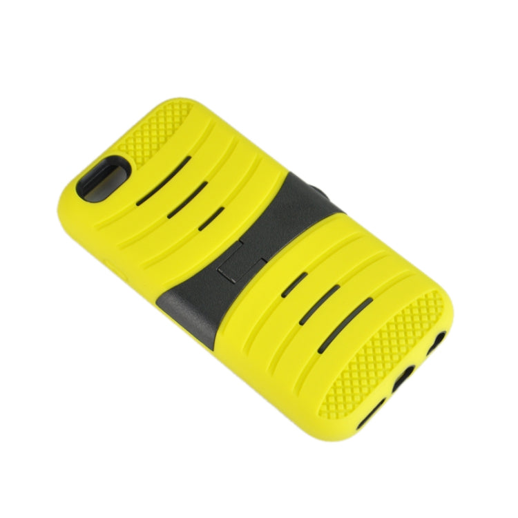 Stripe Pattern Silicone + Plastic Protective Case with Holder for iPhone 6 & 6S