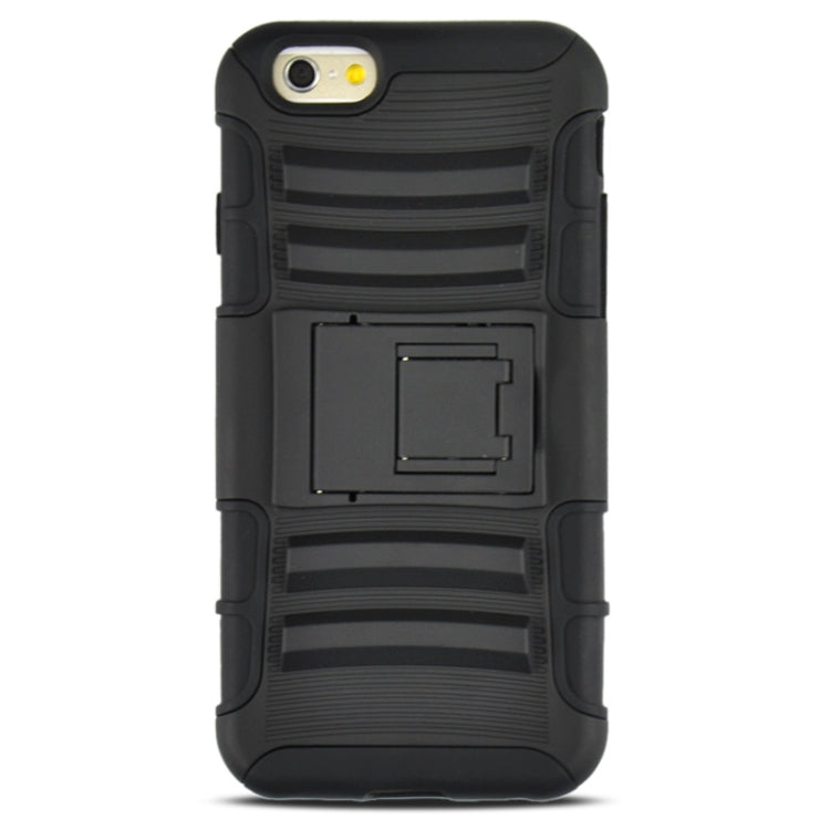 2 in 1 Split Sliding Silicone+Plastic Case with Holder for iPhone 6 & 6S