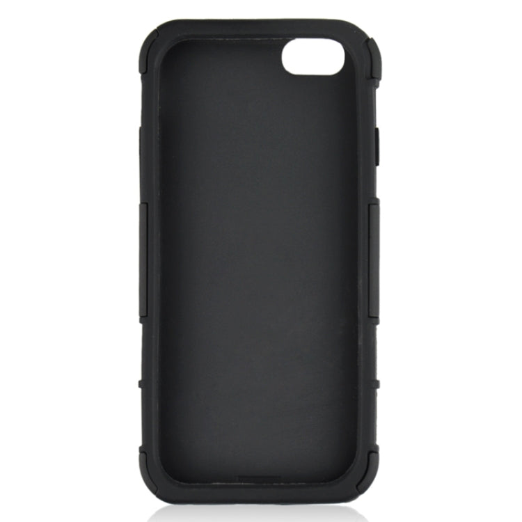 2 in 1 Split Sliding Silicone+Plastic Case with Holder for iPhone 6 & 6S