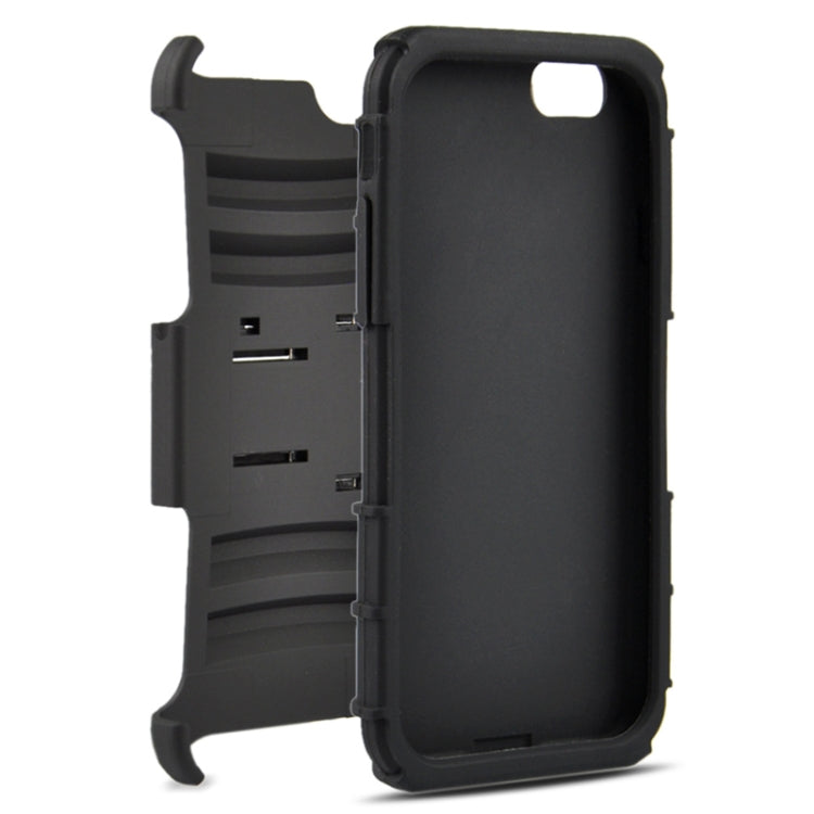 2 in 1 Split Sliding Silicone+Plastic Case with Holder for iPhone 6 & 6S