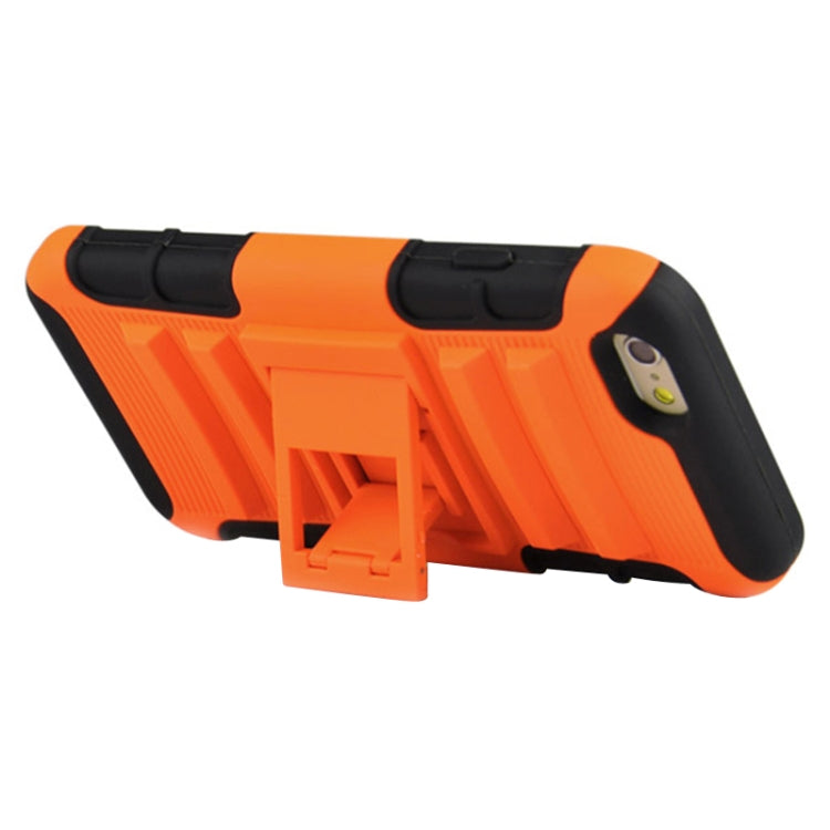 2 in 1 Split Sliding Silicone+Plastic Case with Holder for iPhone 6 & 6S