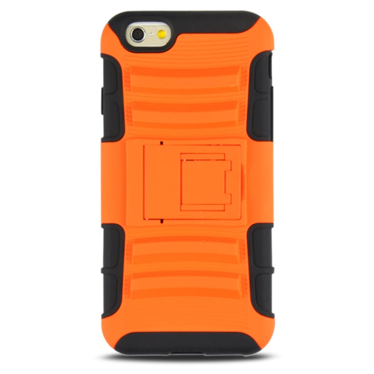 2 in 1 Split Sliding Silicone+Plastic Case with Holder for iPhone 6 & 6S