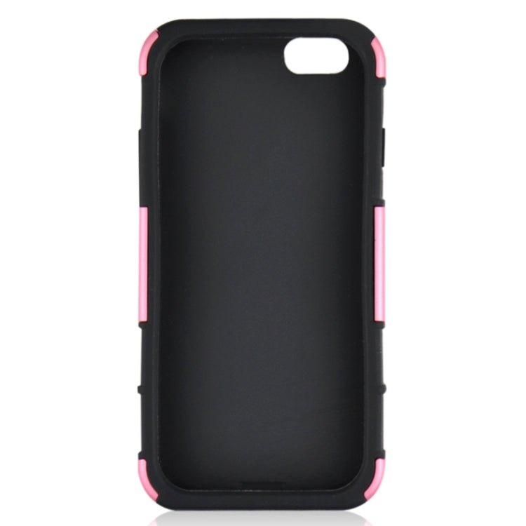2 in 1 Split Sliding Silicone+Plastic Case with Holder for iPhone 6 & 6S