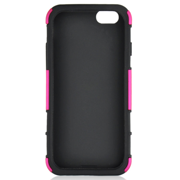2 in 1 Split Sliding Silicone+Plastic Case with Holder for iPhone 6 & 6S