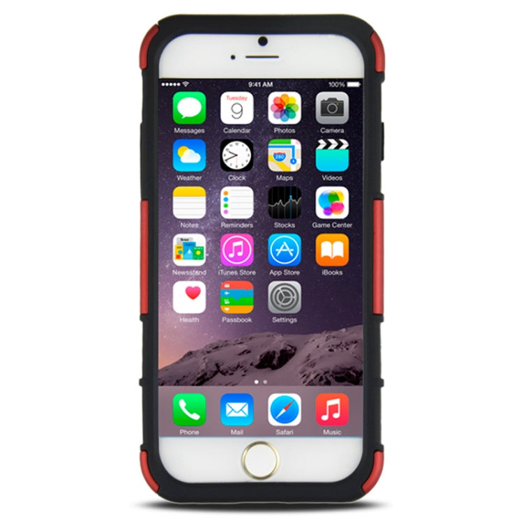 2 in 1 Split Sliding Silicone+Plastic Case with Holder for iPhone 6 & 6S