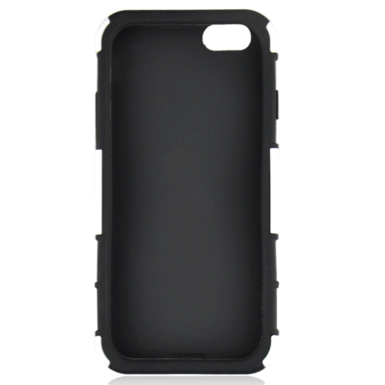 2 in 1 Split Sliding Silicone+Plastic Case with Holder for iPhone 6 & 6S