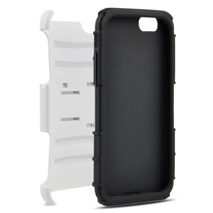 2 in 1 Split Sliding Silicone+Plastic Case with Holder for iPhone 6 & 6S