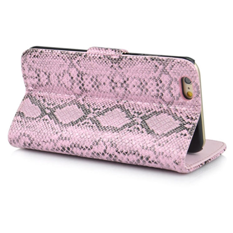 Snakeskin Texture Horizontal Flip PU Leather Case with Card Slot&Holder for iPhone 6 & 6S