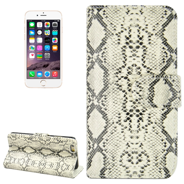 Snakeskin Texture Horizontal Flip PU Leather Case with Card Slot&Holder for iPhone 6 & 6S