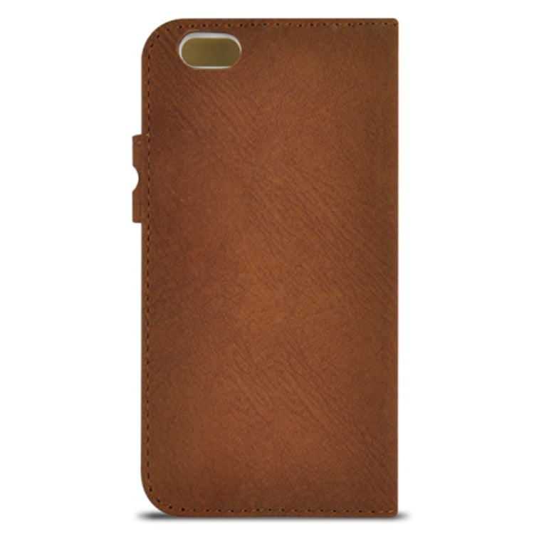 Scrub Feel Horizontal Flip Magnetic Button Leather Case with Card Slot&Holder for iPhone 6 & 6S