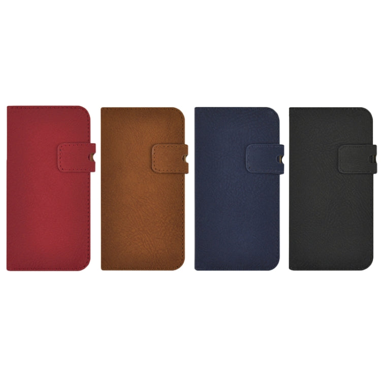 Scrub Feel Horizontal Flip Magnetic Button Leather Case with Card Slot&Holder for iPhone 6 & 6S
