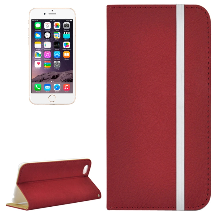 Scrub Feel Horizontal Flip PU Leather Case with Rubber Bands&Card Solts&Holder for iPhone 6 & 6S
