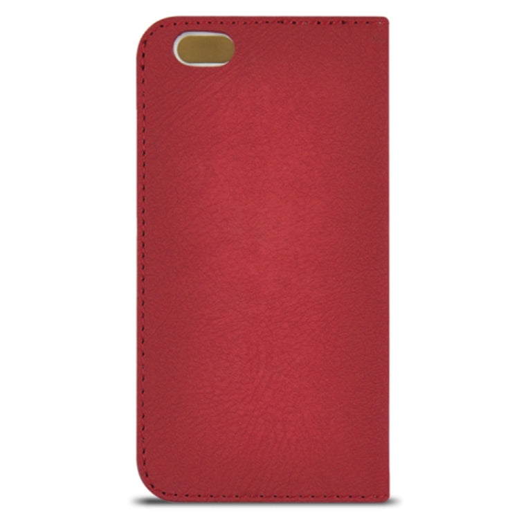 Scrub Feel Horizontal Flip PU Leather Case with Rubber Bands&Card Solts&Holder for iPhone 6 & 6S