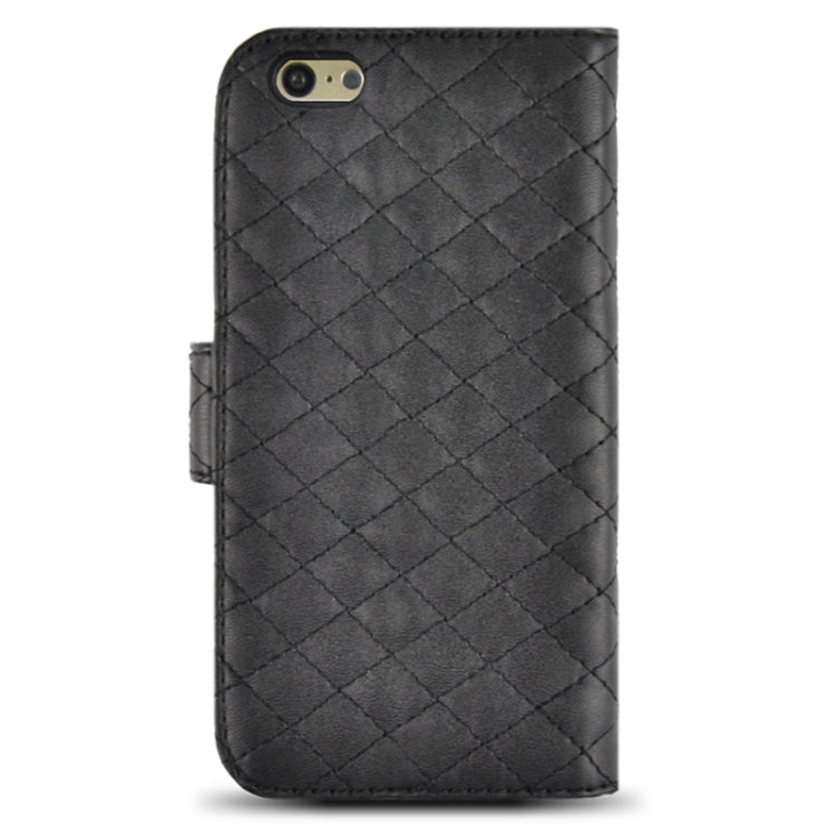 Plaid Stitching Line Horizontal Flip PU Leather Case with Card Slots & Holder for iPhone 6