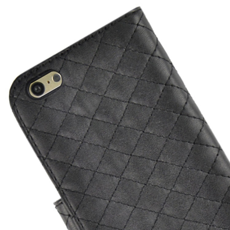 Plaid Stitching Line Horizontal Flip PU Leather Case with Card Slots & Holder for iPhone 6