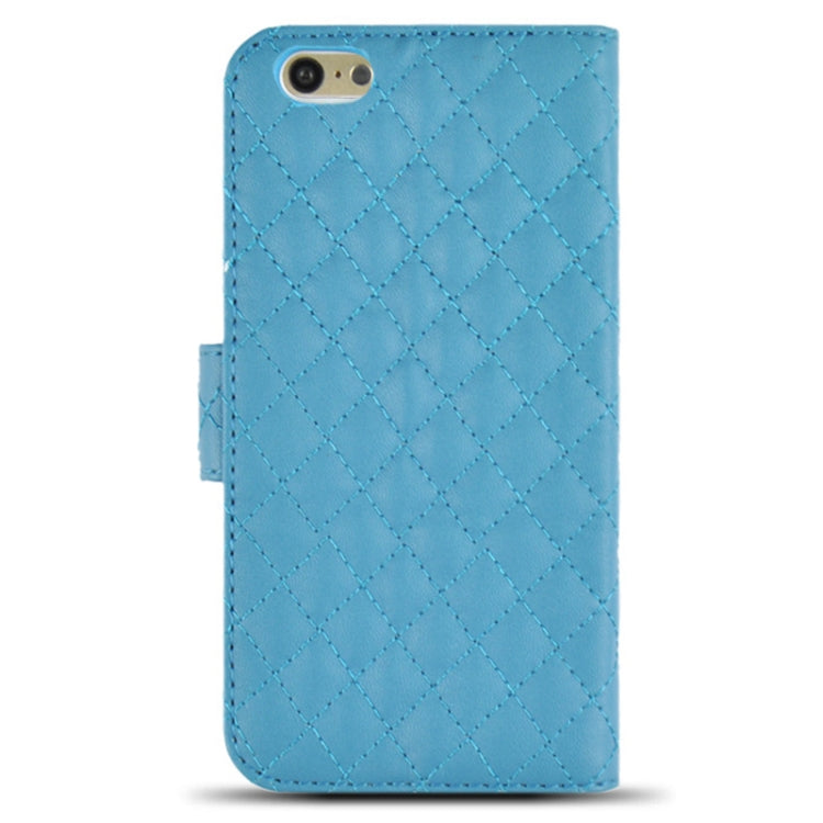 Plaid Stitching Line Horizontal Flip PU Leather Case with Card Slots & Holder for iPhone 6