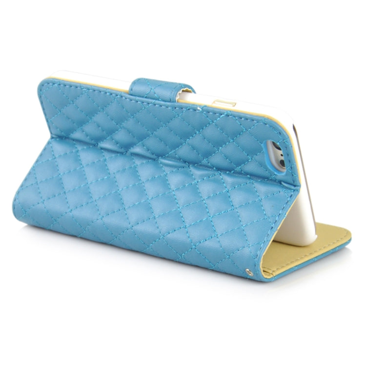 Plaid Stitching Line Horizontal Flip PU Leather Case with Card Slots & Holder for iPhone 6
